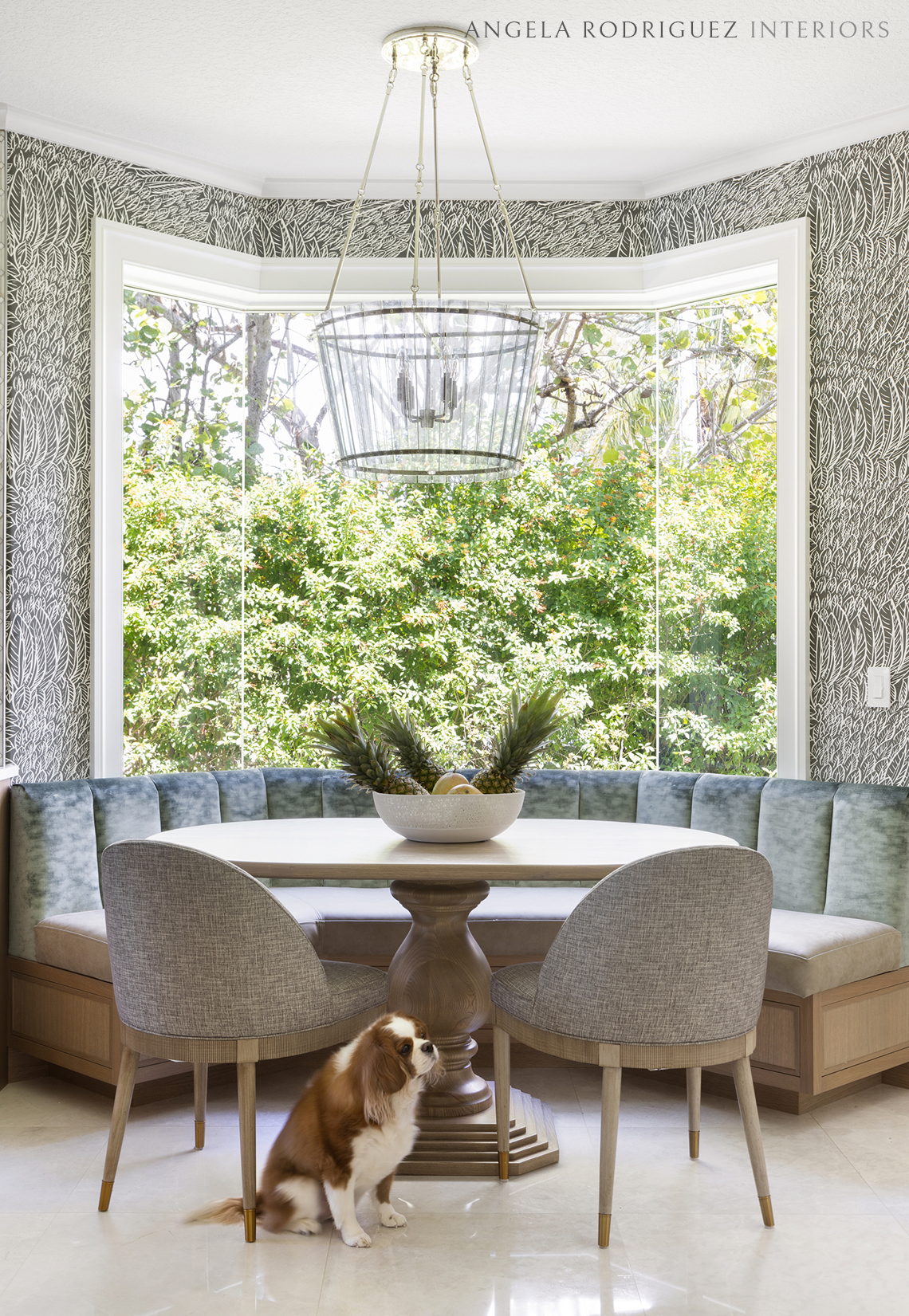 Beautiful custom breakfast nook by Angela Rodriguez Interiors