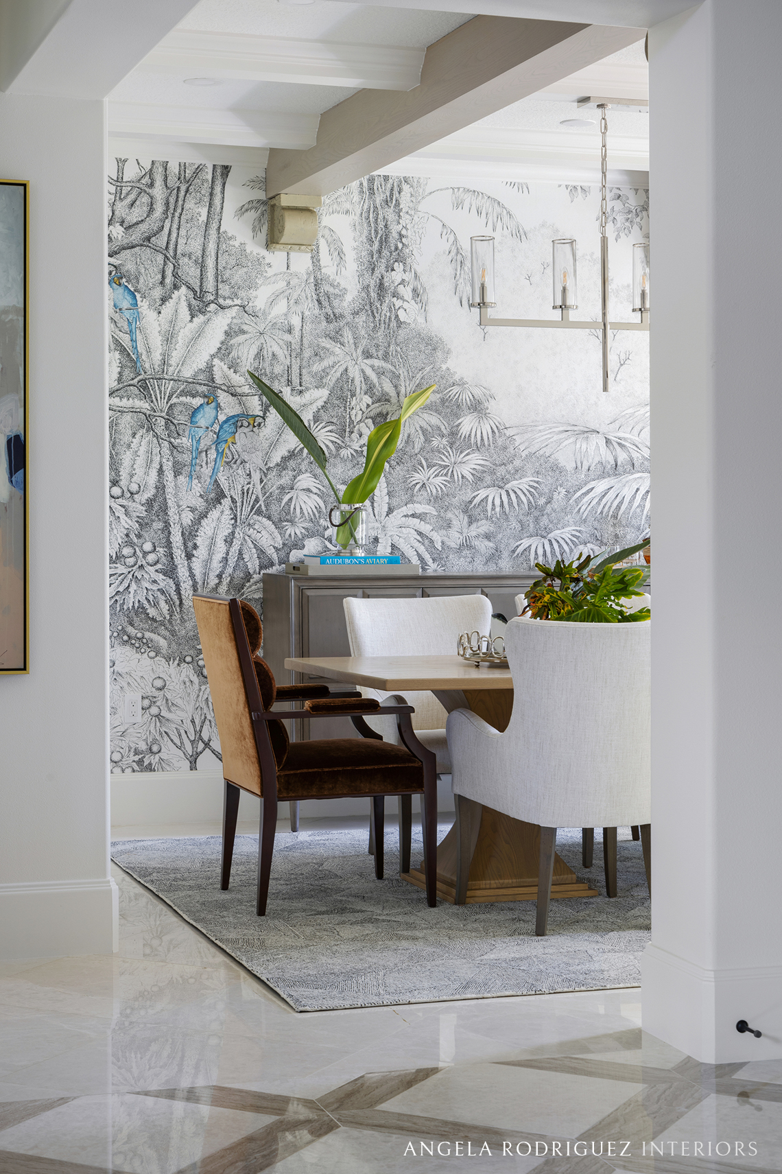 Curated style in dining room