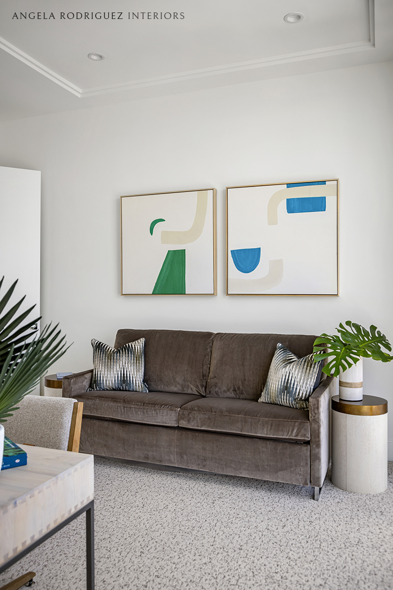 Small sofa with contemporary decor