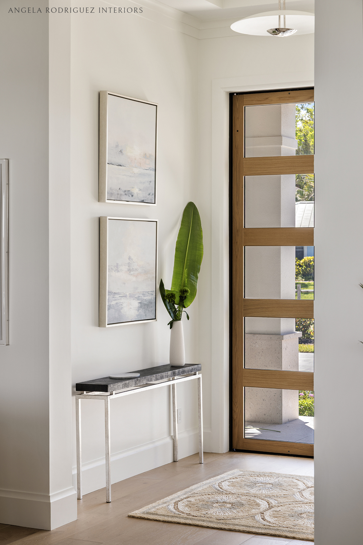 Small foyer with natural light