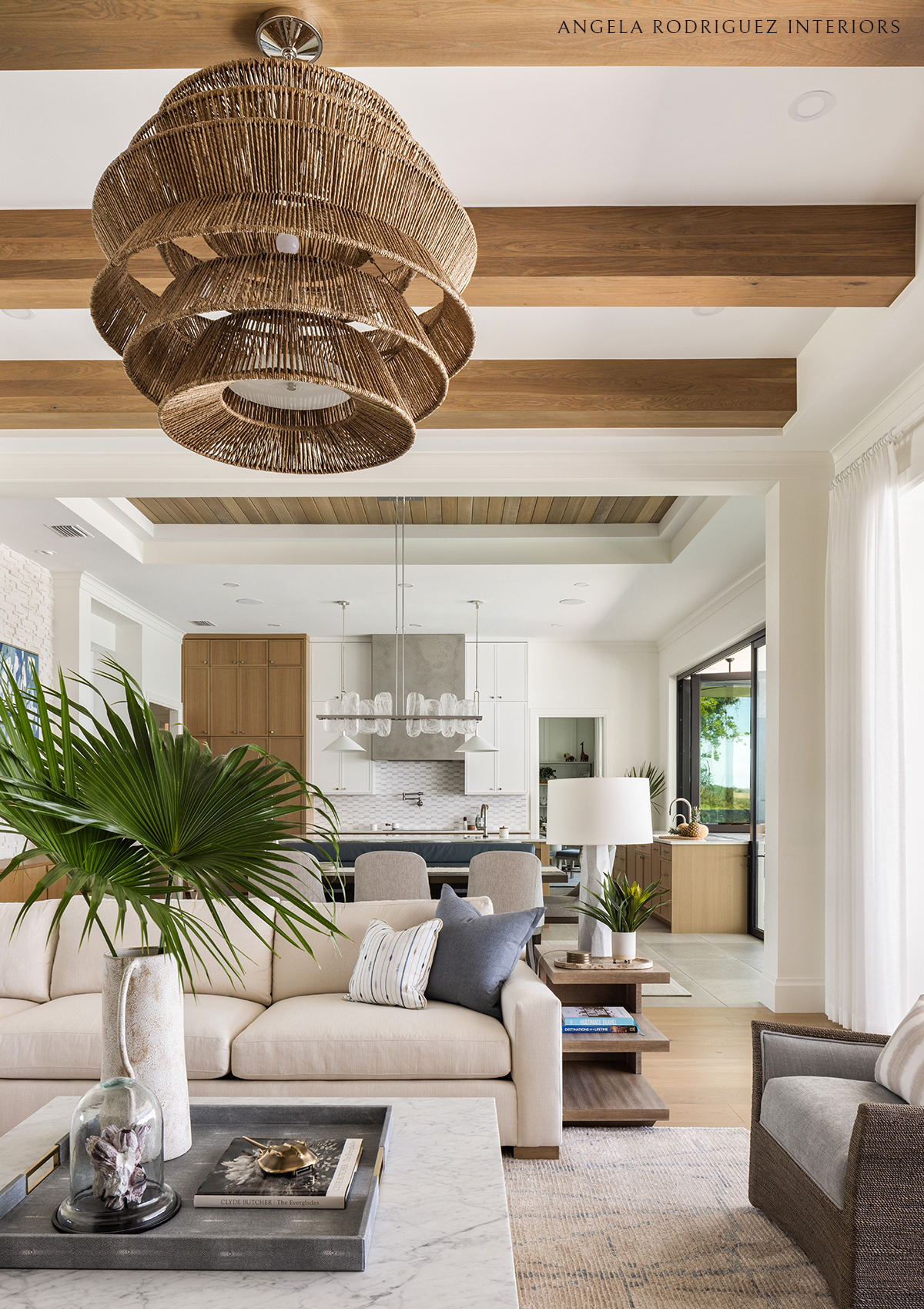 Sophisticated coastal great room design